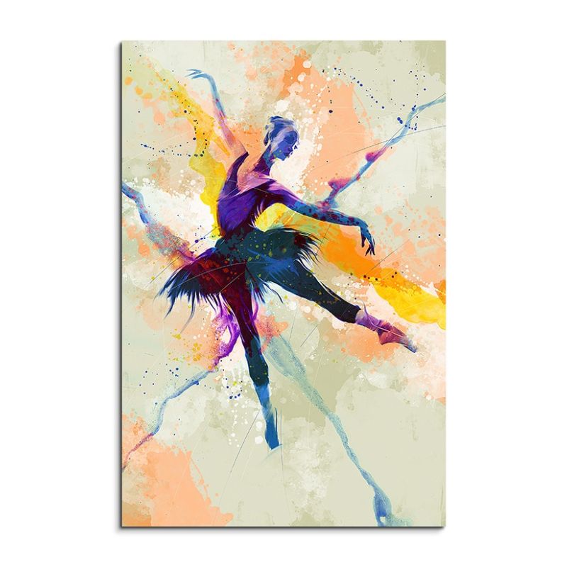 Ballett VI 90x60cm Aquarell Art Leinwandbild