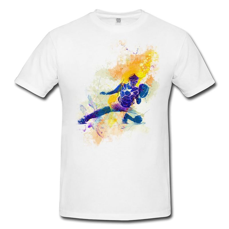 Baseball V  Herren und Damen T-Shirt Sport Motiv aus Paul Sinus Aquarell