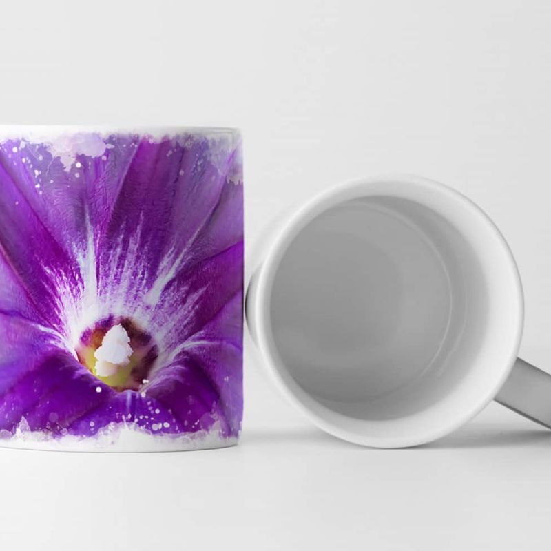 Tasse Geschenk Nahaufnahme violette Blume