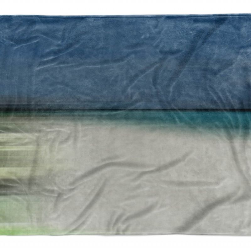 Handtuch Strandhandtuch Saunatuch Kuscheldecke mit Fotomotiv Horizont Abstrakt Meer