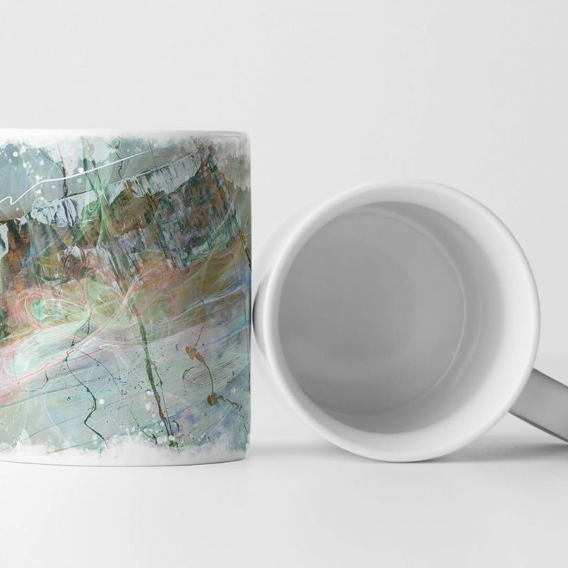 Tasse Geschenk Schriftzug und buntes Muster