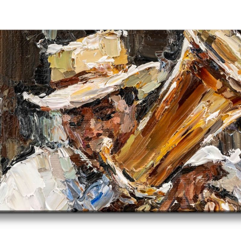 Leinwandbild 120x60cm New Orleans Trompetenspieler Jazz Kunstvoll Abstrakt Musik