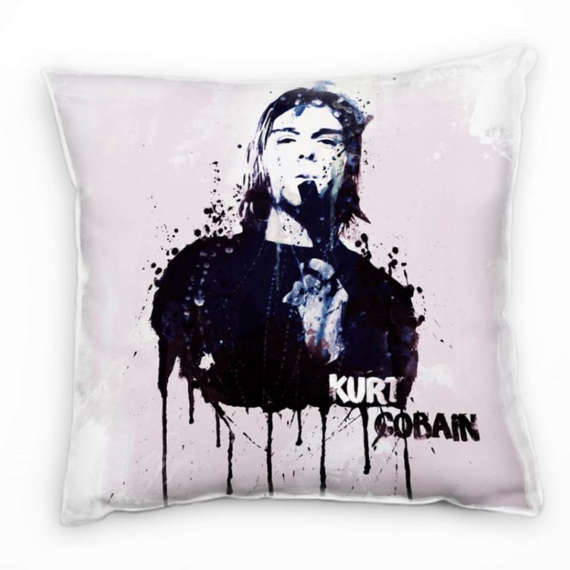 Kurt Cobain Deko Kissen Bezug 40x40cm für Couch Sofa Lounge Zierkissen