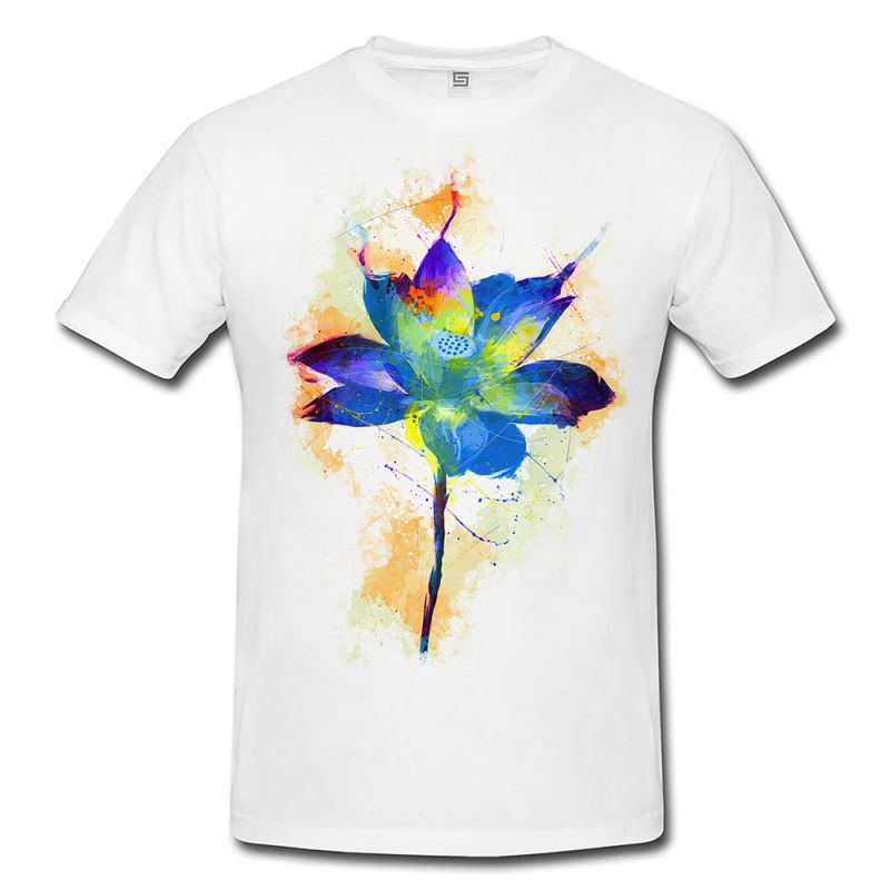 Blume VI Herren T- Shirt , Stylisch aus Paul Sinus Aquarell Color