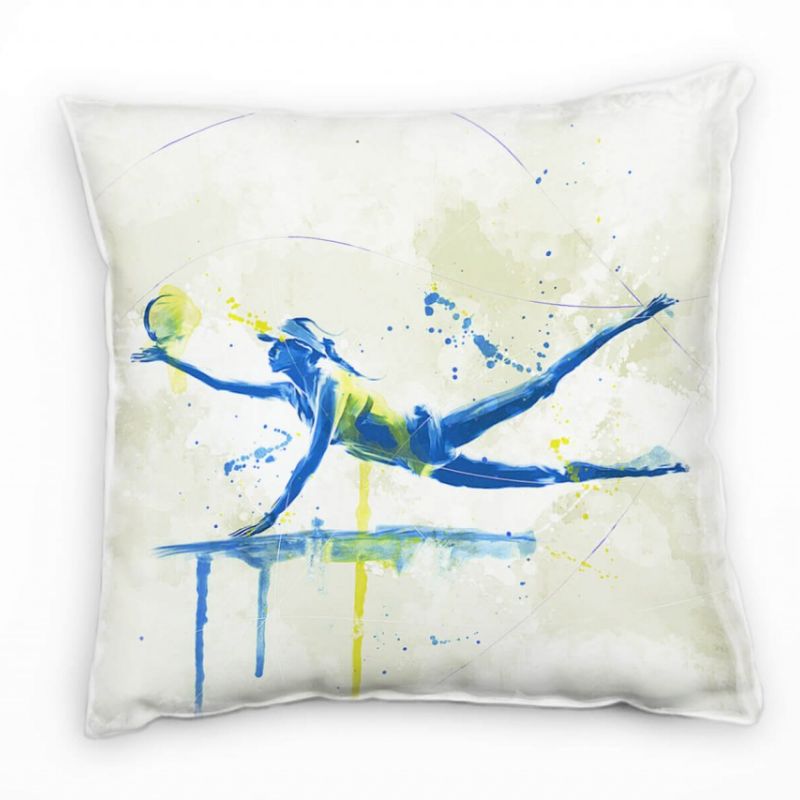 Beach Volleyball Deko Kissen Bezug 40x40cm für Couch Sofa Lounge Zierkissen