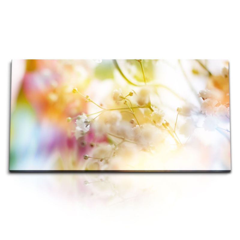 Kunstdruck Bilder 120x60cm Blüten Baumblüten Frühling Sonnenschein Kunstvoll