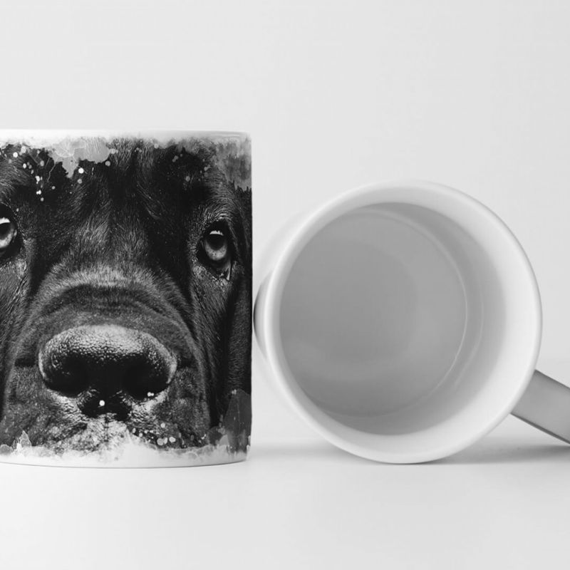 Tasse Geschenk Tierfotografie – Porträt einer schwarzen Cane Corso