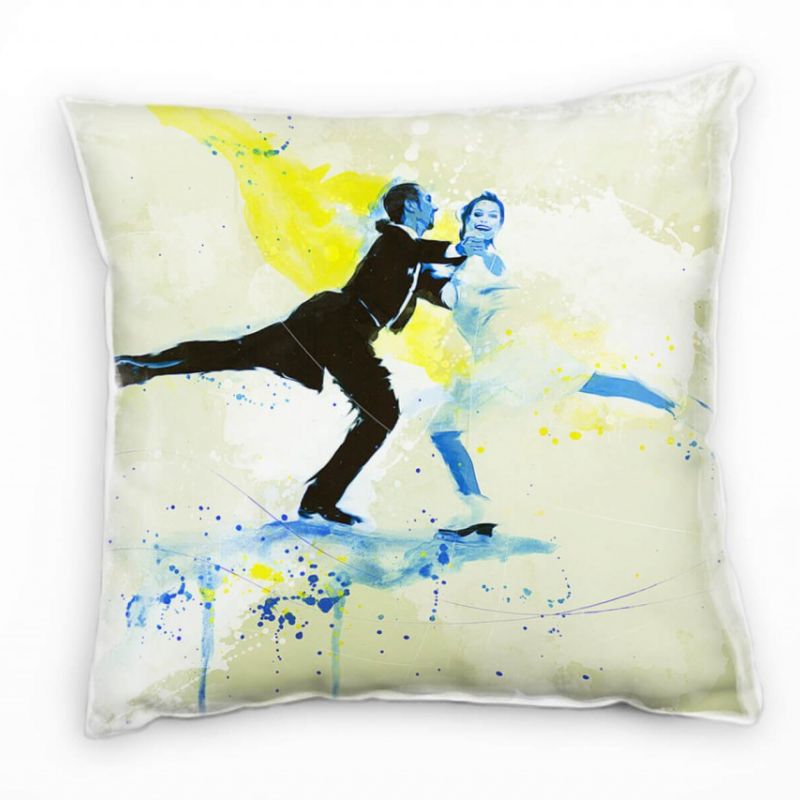 Eiskunstlauf III Deko Kissen Bezug 40x40cm für Couch Sofa Lounge Zierkissen