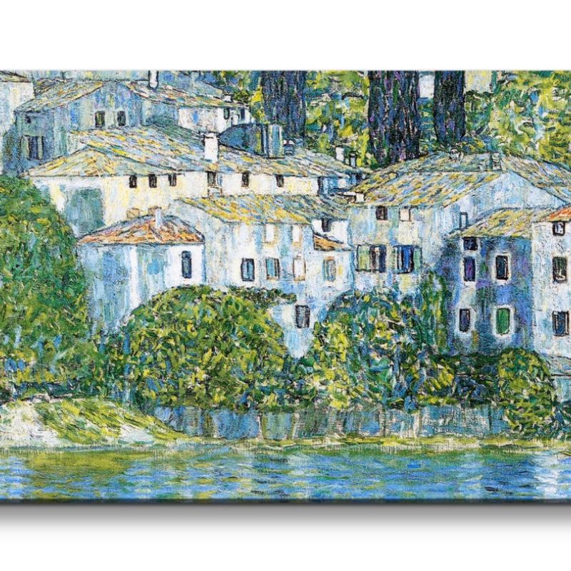 Remaster 120x60cm Gustav Klimt’s Kirche in Cassone Weltberühmt Zeitlos Altmeister