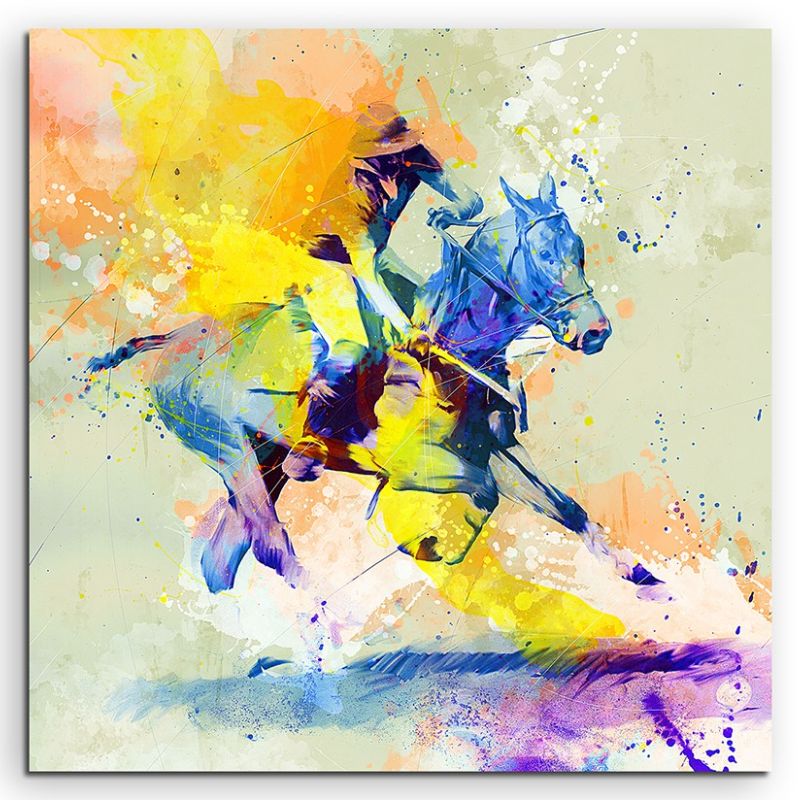 Polo I 60x60cm Aquarell Art Leinwandbild