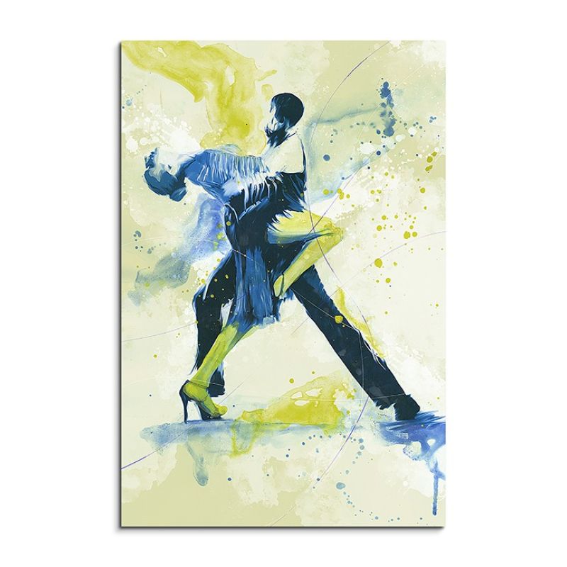 Tanzpaar I 90x60cm SPORTBILDER Paul Sinus Art Splash Art Wandbild Aquarell Art