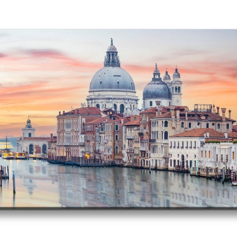 Leinwandbild 120x60cm Venedig Historische Stadt Italien Gondeln Romantisch