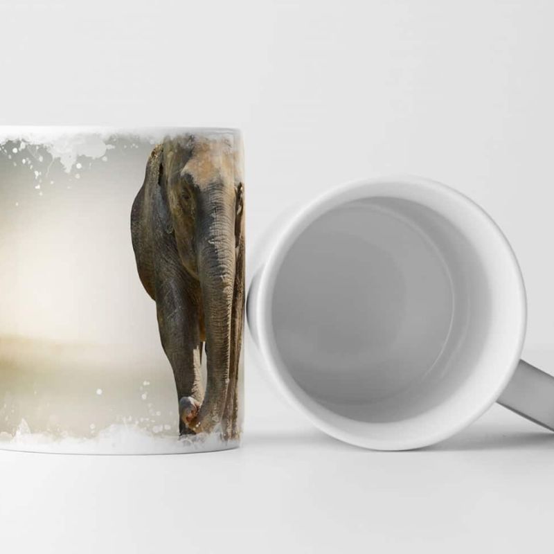 Tasse Geschenk Tierfotografie – Hochwertige Aufnahme eines Elefanten