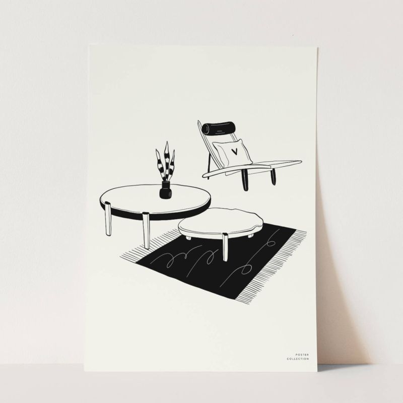 Graphische Kunst Modern Dekorativ Illustration Minimal Schwarz Weiß