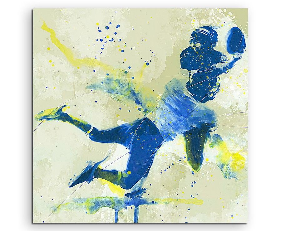 American Football I 60x60cm SPORTBILDER Paul Sinus Art Splash Art Wandbild Aquarell Art