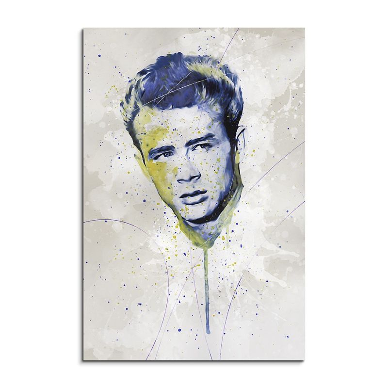 James Dean II Splash 90x60cm Kunstbild als Aquarell auf Leinwand