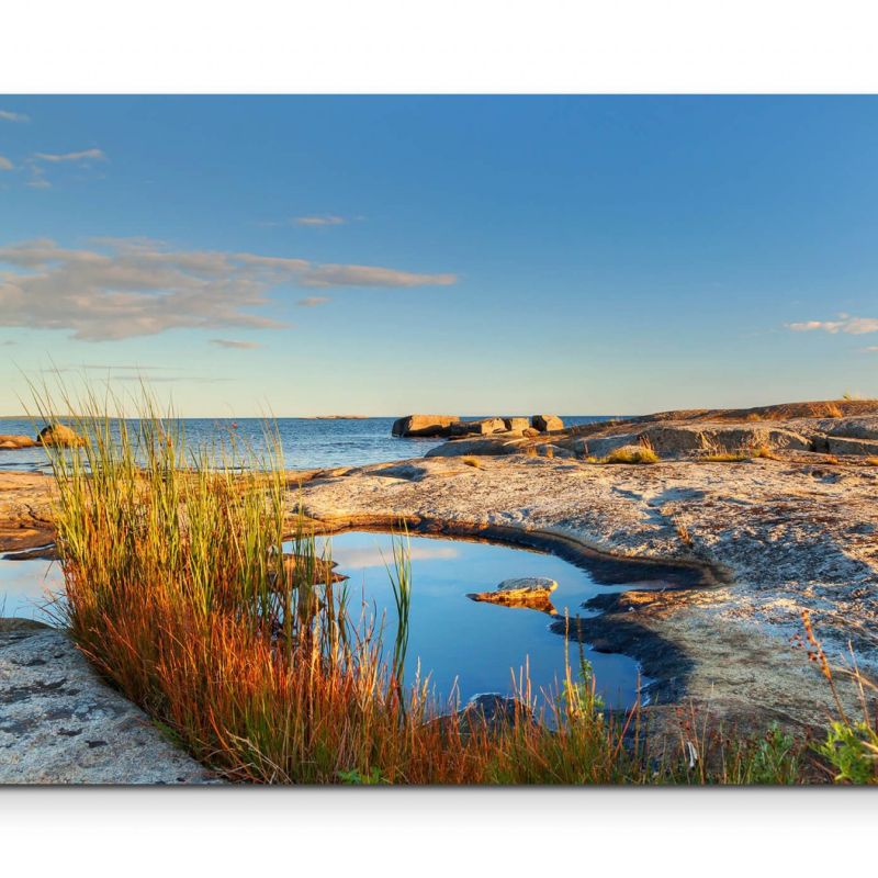 Landschaftsfotografie  Schweden am Meer – Leinwandbild