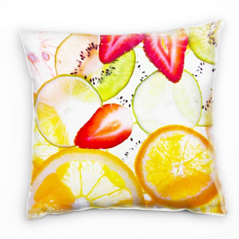 künstlerische Fotografie, Früchte, bunt Deko Kissen 40x40cm für Couch Sofa Lounge Zierkissen