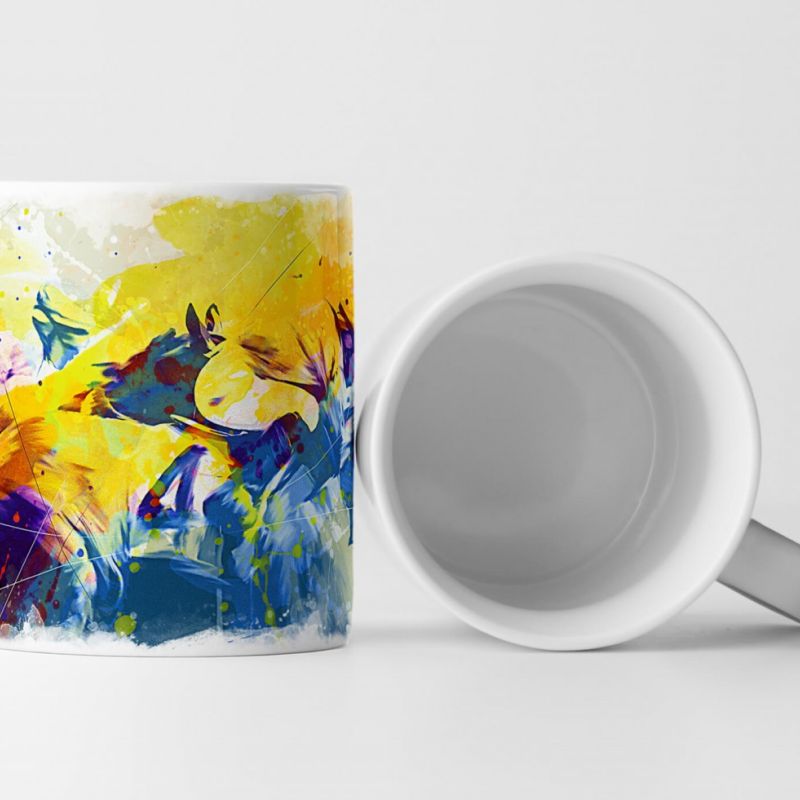 Pferderennen Tasse als Geschenk,  Design Sinus Art