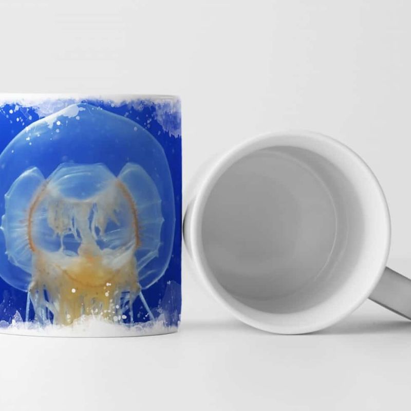 Tasse Geschenk Tierfotografie – Durchsichtige Qualle im Meer