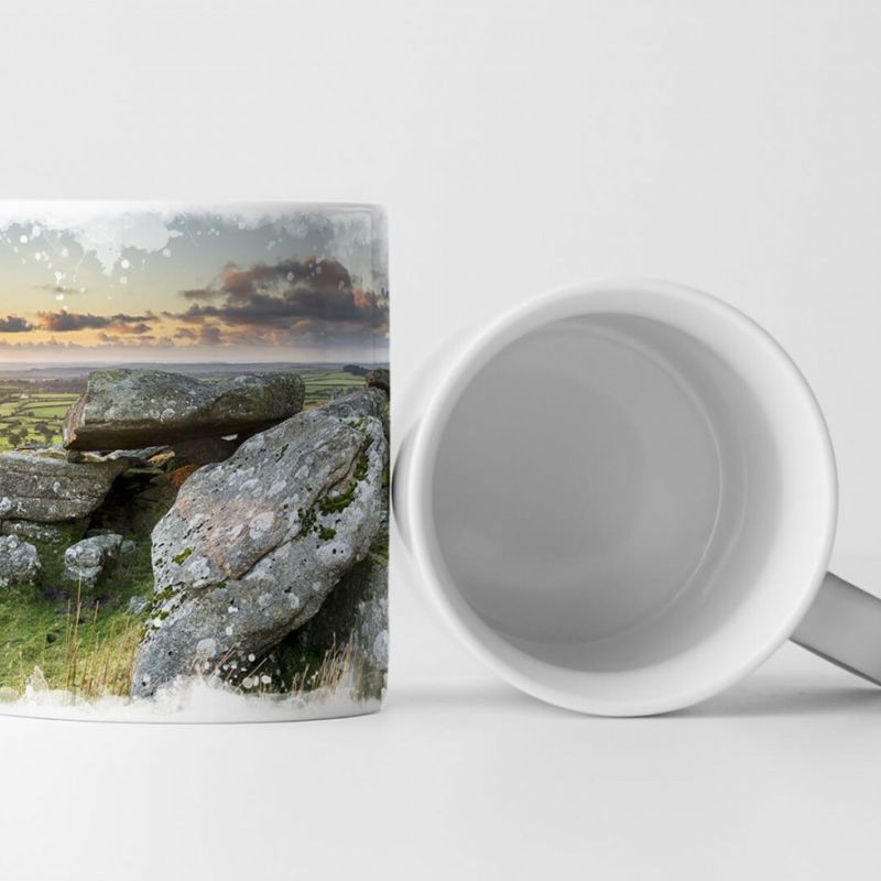 Tasse Geschenk Landschaftsfotografie – Sonnenaufgang am Bodmin Moor Cornwall UK