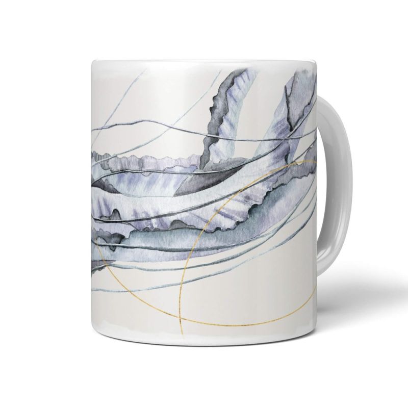 Dekorative Tasse mit schönem Motiv Aquarell Qualle Kunstvoll Wunderschön Entspannend