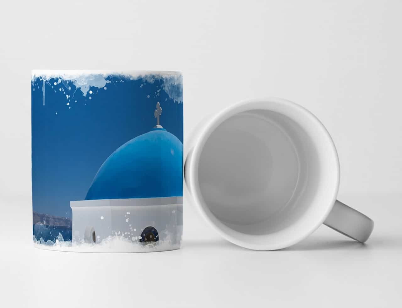 Tasse Geschenk Urbane Fotografie – Kirche von Santorini Griechenland