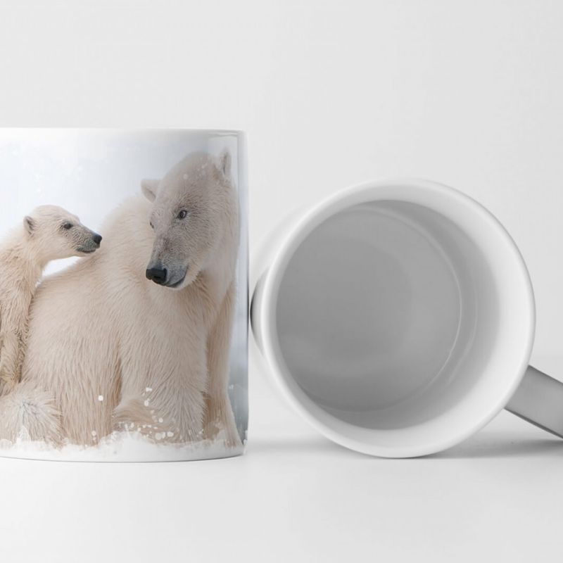 Tasse Geschenk Tierfotografie – Eisbär mit Baby