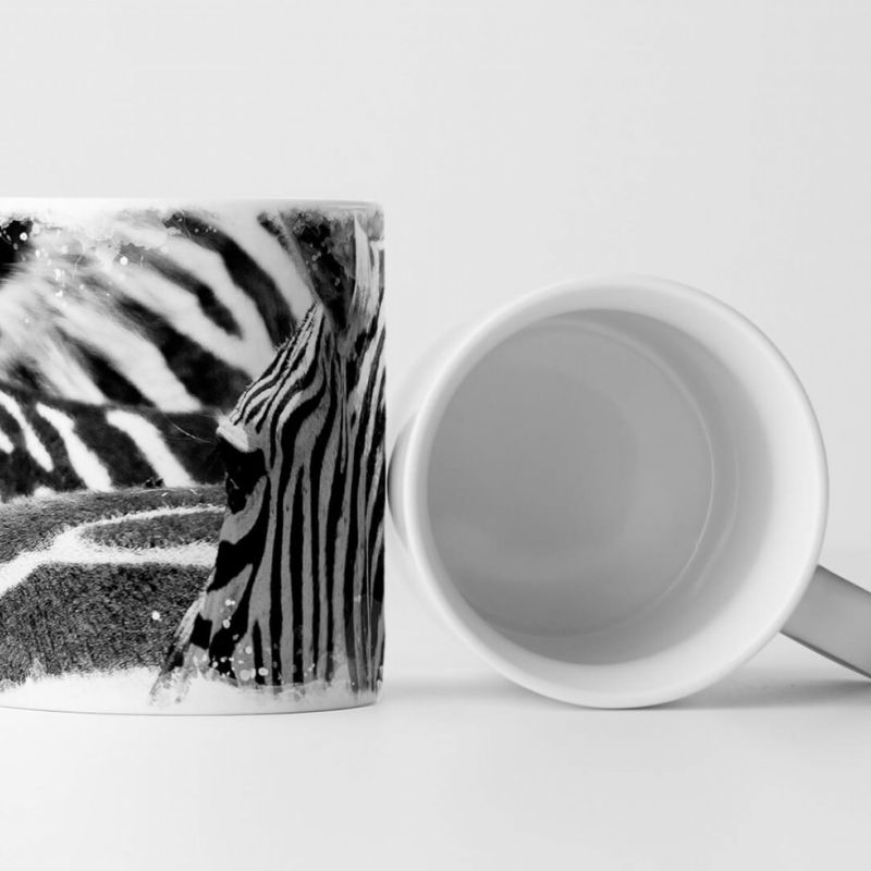 Tasse Geschenk Tierfotografie – Zebraherde aus Kenia