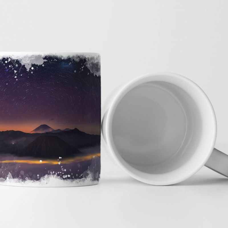 Tasse Geschenk Landschaftsfotografie – Sterne und Berge