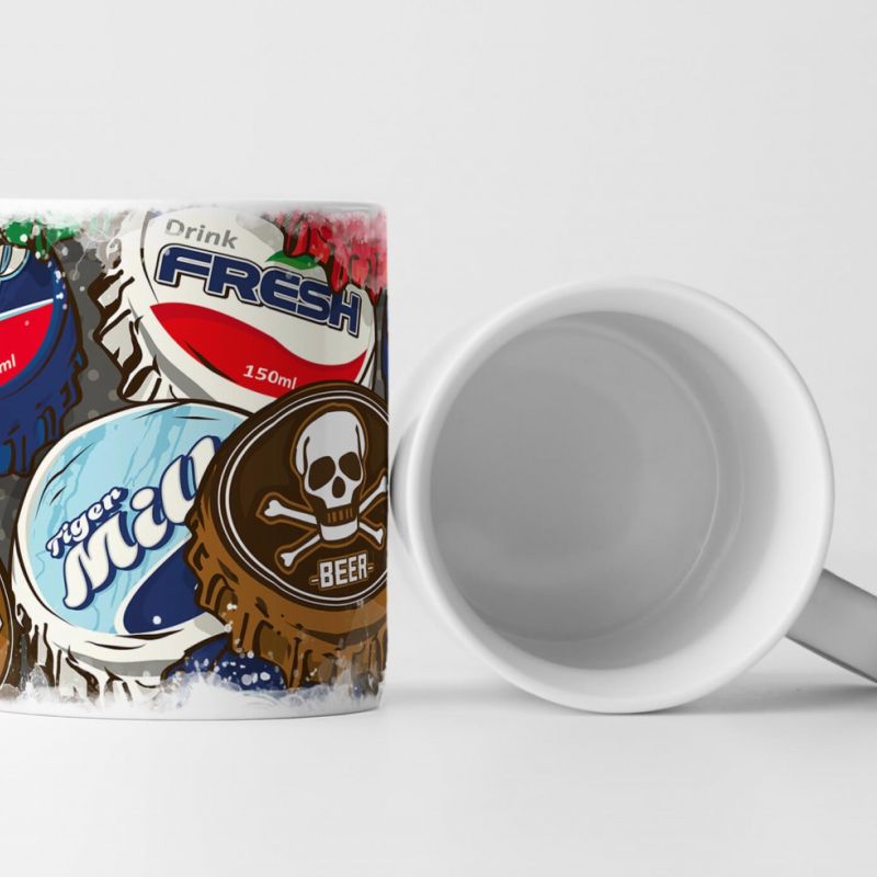 Tasse Geschenk Retro – Klassische Bierdeckel