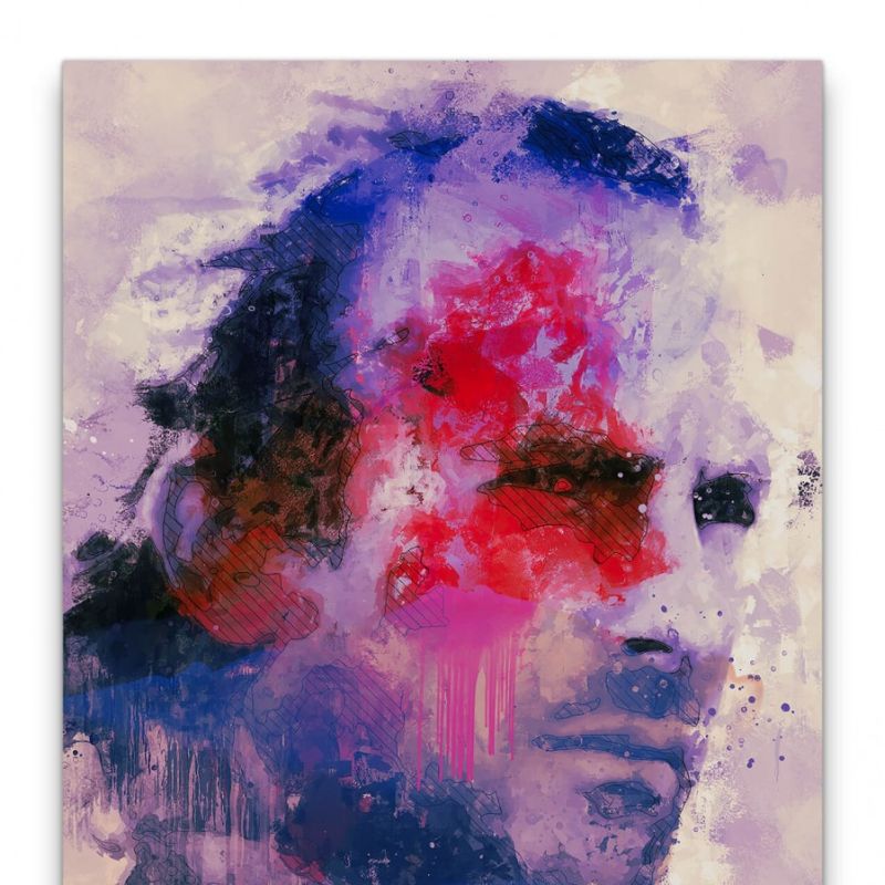 Kevin Costner Waterworld Porträt Abstrakt Kunst Schauspieler 60x90cm Leinwandbild