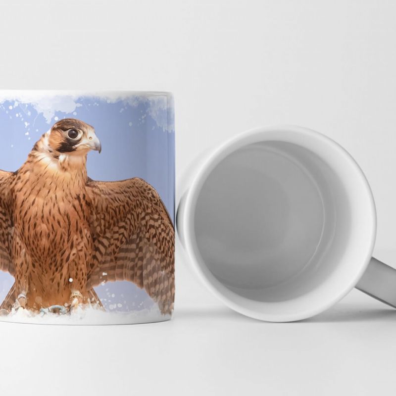 Tasse Geschenk Tierfotografie – Stolzer Wanderfalke Dubai