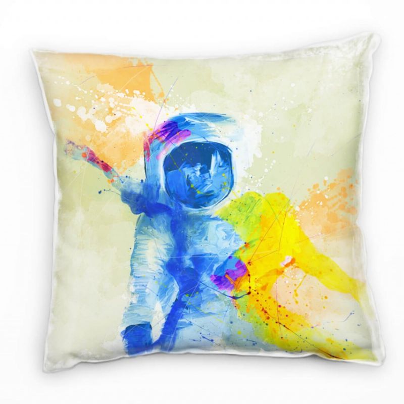 Astronaut Deko Kissen Bezug 40x40cm für Couch Sofa Lounge Zierkissen