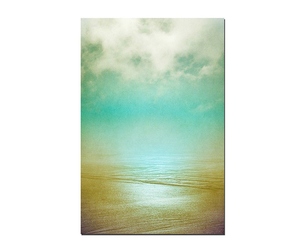 120x60cm Strand Meer Wasser Wolken Nebel