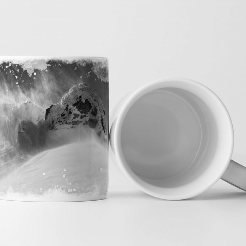 Tasse Geschenk Naturfotografie – Schneesturm am Berg