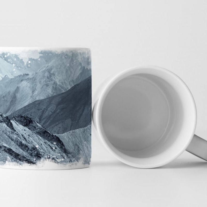 Tasse Geschenk Naturfotografie – schwarze und weiße Felsen