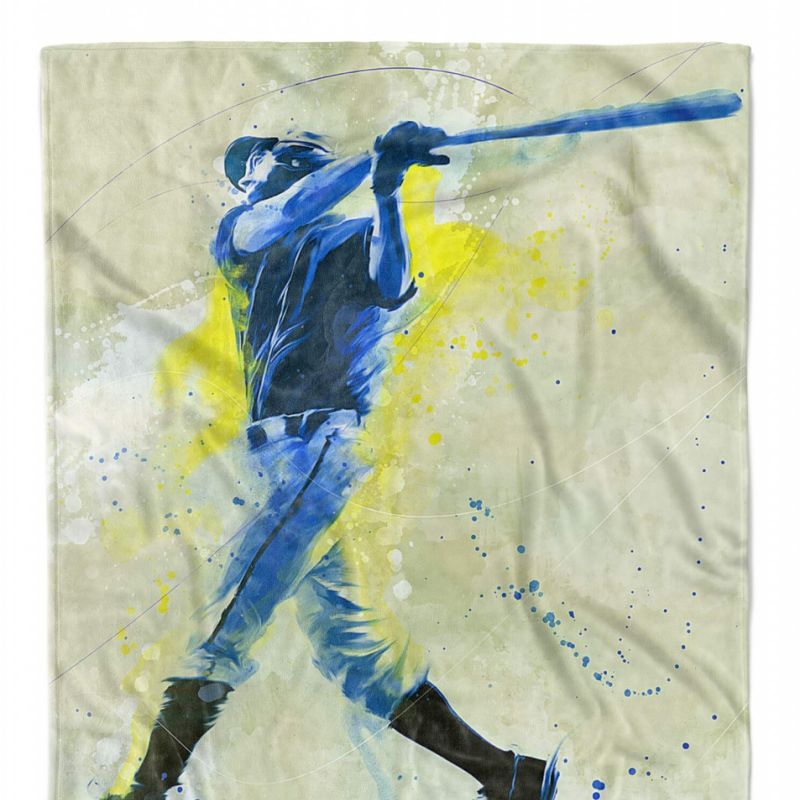 SplashArt Sport Handtuch Strandhandtuch Saunatuch Kuscheldecke Kunstvoll Baseball IV Spor