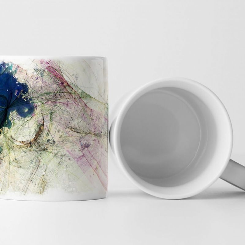 Tasse Geschenk Struktur und blaue Farbe