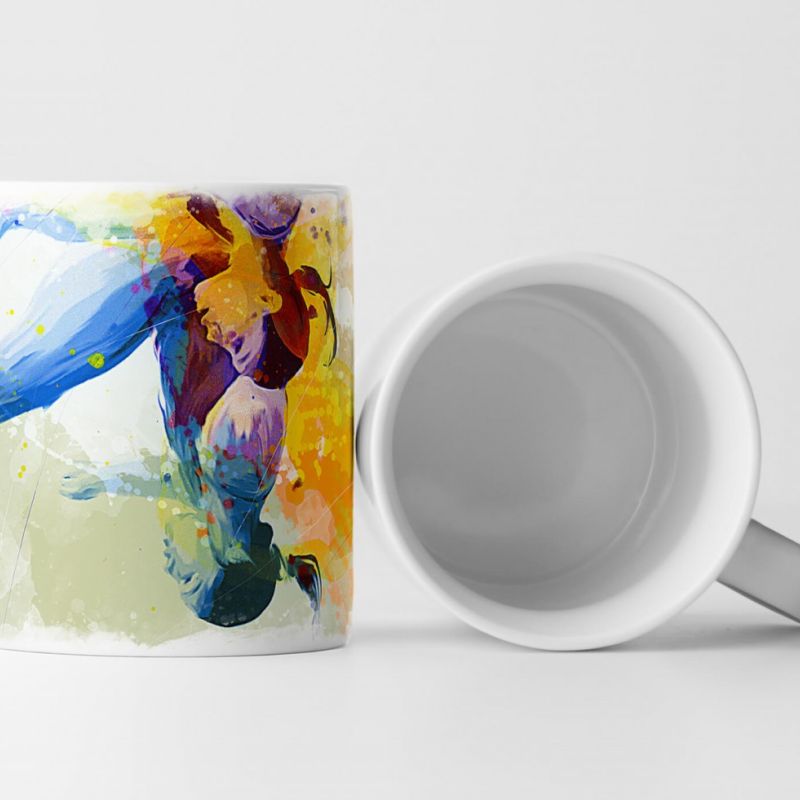 Synchronspringen Tasse als Geschenk,  Design Sinus Art