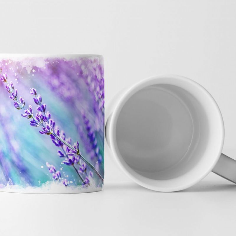 Tasse Geschenk Naturfotografie – Lavendelblüten in der Sonne