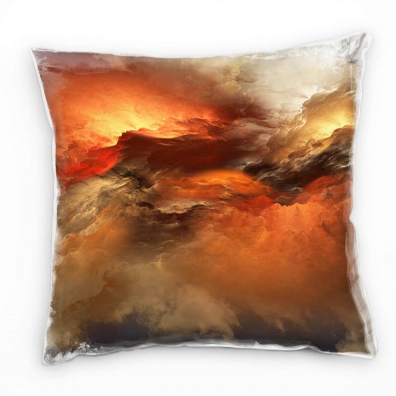 Natur, Himmel, orange, grau Deko Kissen 40x40cm für Couch Sofa Lounge Zierkissen