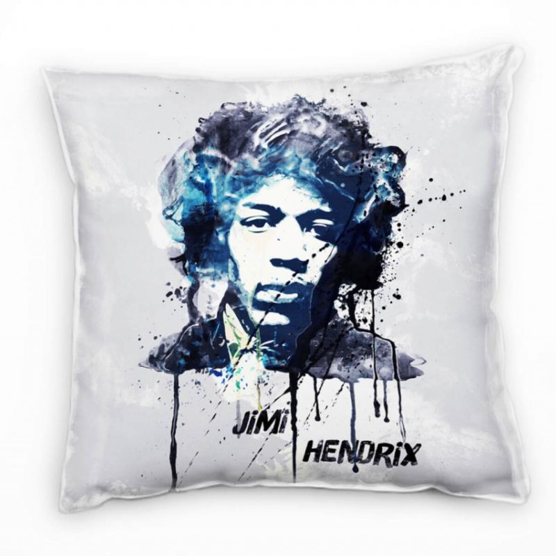 Jimi Hendrix Deko Kissen Bezug 40x40cm für Couch Sofa Lounge Zierkissen