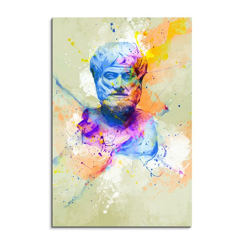 Aristoteles 90x60cm Aquarell Art Leinwandbild