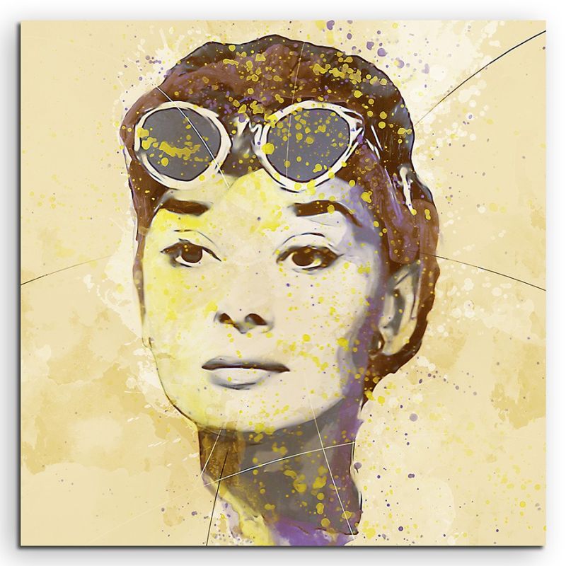 Audrey Hepburn I Aqua 60x60cm Aqua Art Wandbild