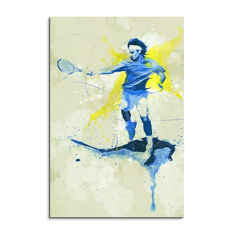 Tennis IV 90x60cm SPORTBILDER Paul Sinus Art Splash Art Wandbild Aquarell Art