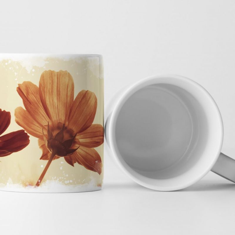 Tasse Geschenk Retrofotografie – Blumen mit Himmel im Retrolook