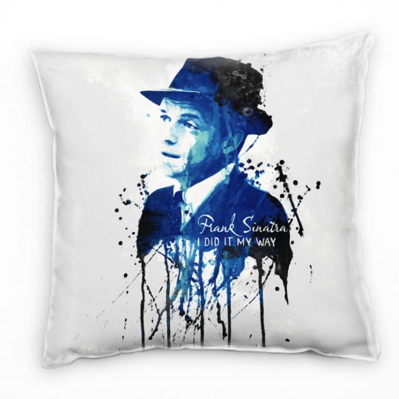 Frank Sinatra Deko Kissen Bezug 40x40cm für Couch Sofa Lounge Zierkissen