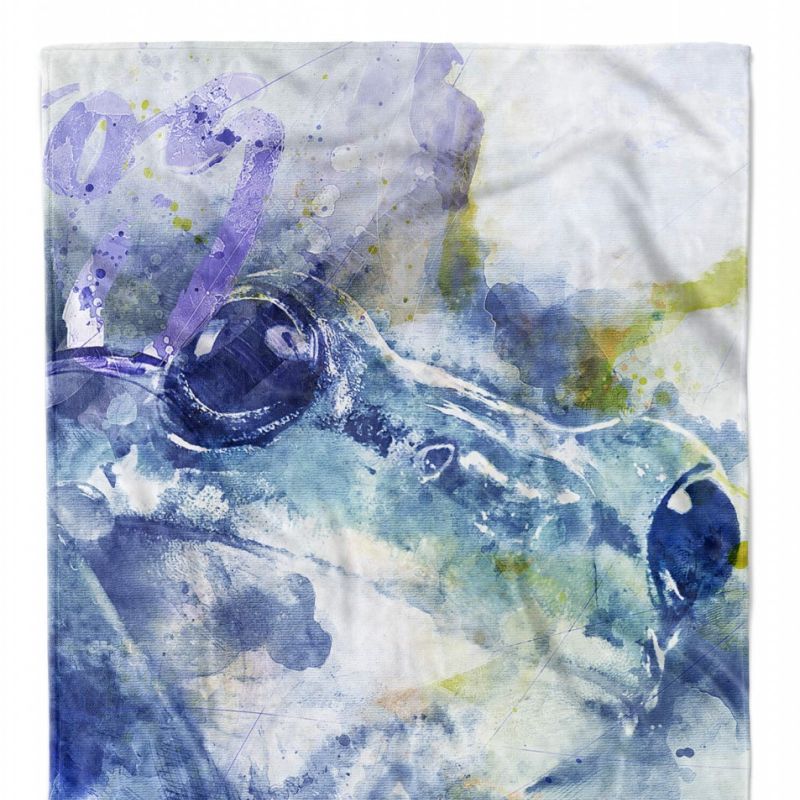 Handtuch Strandhandtuch Saunatuch Kuscheldecke SplashArt Tier Serie Kunstvoll Frog Fresh