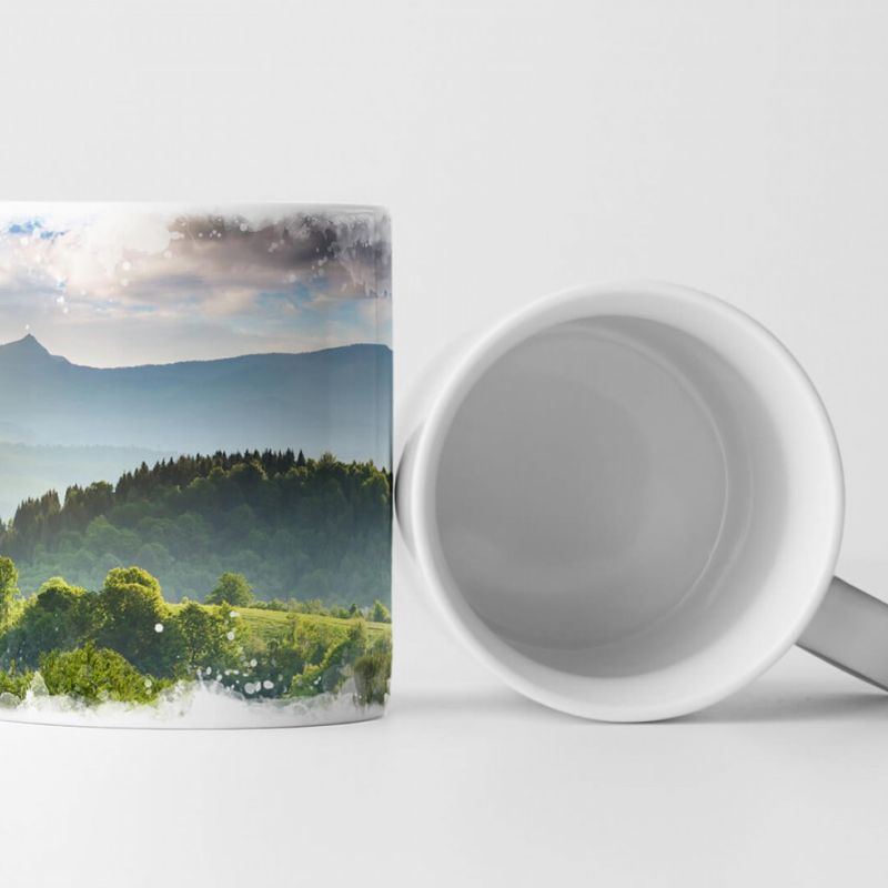 Tasse Geschenk Landschaftsfotografie – Majestätische Waldlandschaft Ukraine